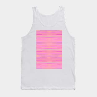 Sunset Stripes - Pink Turquoise Tank Top